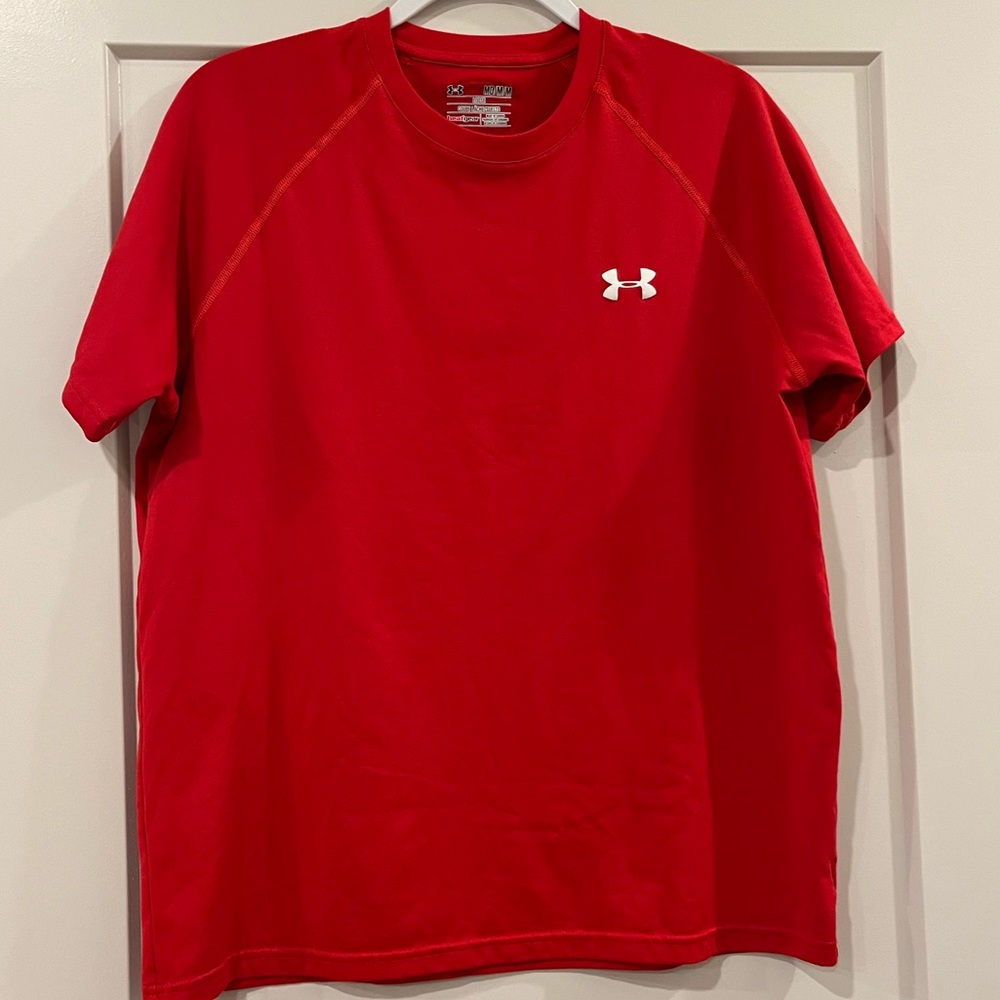 Under Armour Loose HeatGear Red Performance Short Sleeve Tee